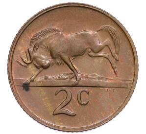 2 цента 1976 года ЮАР «Окончание президентства Якобуса Йоханнеса Фуше» — Фото №2