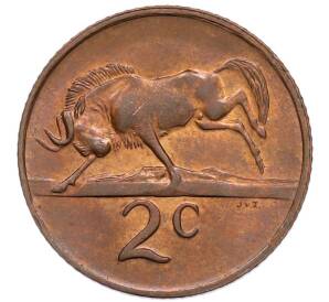 2 цента 1976 года ЮАР «Окончание президентства Якобуса Йоханнеса Фуше» — Фото №2