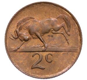 2 цента 1976 года ЮАР «Окончание президентства Якобуса Йоханнеса Фуше» — Фото №2