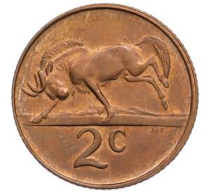 2 цента 1982 года ЮАР «Окончание президентства Бальтазара Йоханнеса Форстера» — Фото №2