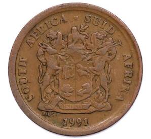 5 центов 1991 года ЮАР — Фото №2