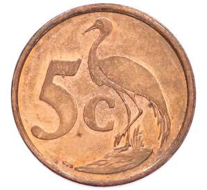 5 центов 1999 года ЮАР — Фото №1