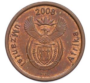 5 центов 2008 года ЮАР — Фото №2