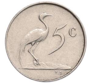 5 центов 1965 года ЮАР — Надпись на английском языке (SOUTH AFRICA) — Фото №1