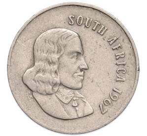 5 центов 1967 года ЮАР — Надпись на английском языке (SOUTH AFRICA) — Фото №2