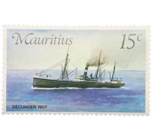 Почтовая марка 15 центов 1976 года Маврикий «Почтовый флот — Secunder» — Фото №1