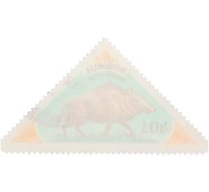 Почтовая марка 40 мунгу 1977 года Монголия «Доисторические животные — Энтелодонт» — Фото №2