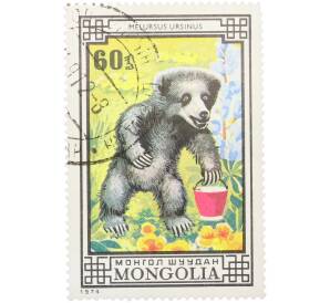 Почтовая марка 60 мунгу 1974 года Монголия «Охраняемые животные — Губач» — Фото №1