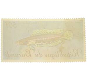 Почтовая марка 50 франков 1967 года Бурунди «Рыбы — Обскура» — Фото №2