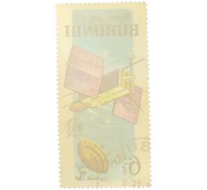 Почтовая марка 6.5 франков 1965 года Бурунди «Спутники» — Фото №2