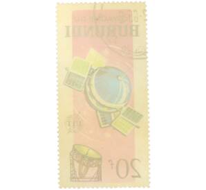 Почтовая марка 20 франков 1965 года Бурунди «Спутники» — Фото №2