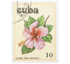 Почтовая марка 10 сентаво 1978 года Куба «Цветы Тихого океана — Гибискус китайский» — Фото №1