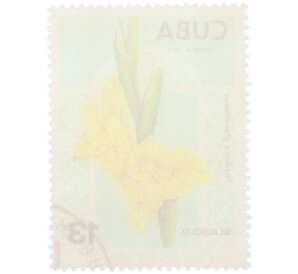 Почтовая марка 13 сентаво 1974 года Куба «Садовые цветы — Гладиолус крупноцветковый (Gladiolus grandiflorus)» — Фото №2