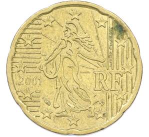 20 евроцентов 2001 года Франция — Фото №1
