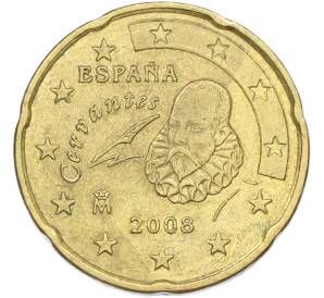 20 евроцентов 2008 года Испания — Фото №1