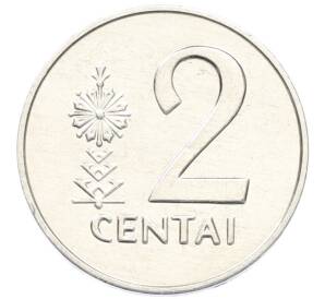 2 цента 1991 года Литва — Фото №1