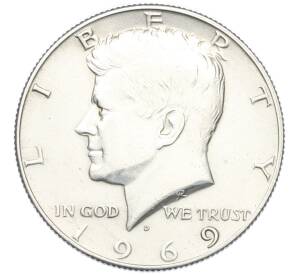 1/2 доллара (50 центов) 1969 года D США — Фото №1