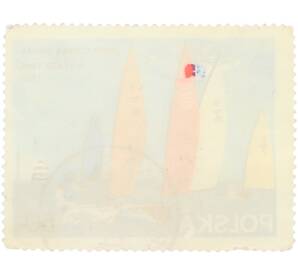 Почтовая марка 50 грошей 1965 года Польша «Чемпионат мира в классе Финн» — Фото №2