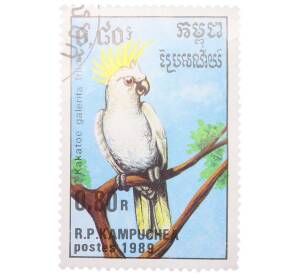 Почтовая марка 0.80 рупии 1989 года Камбоджа «Тритоновый какаду» — Фото №1