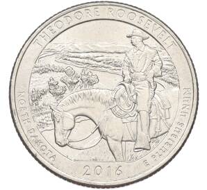 1/4 доллара (25 центов) 2016 года P США «Национальные парки — №34 Национальный парк Теодор-Рузвельт» — Фото №1