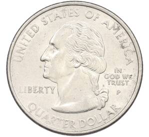 1/4 доллара (25 центов) 2002 года P США «Штаты и территории — Индиана» — Фото №2
