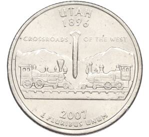 1/4 доллара (25 центов) 2007 года P США «Штаты и территории — Юта» — Фото №1