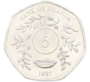 5 шиллингов 1987 года Уганда — Фото №1