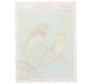 Почтовая марка 4 сентаво 1977 года Куба «Эндемичные птицы — Кубинский травяной вьюрок» — Фото №2