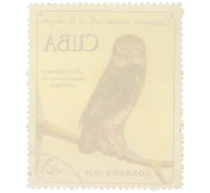 Почтовая марка 2 сентаво 1971 года Куба «100-летие со дня смерти Рамона де ла Сагра — Кубинский сычик (Siju platanero)» — Фото №2