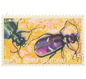 Почтовая марка 0.75 экуэле 1978 года Экваториальная Гвинея «Насекомые — Лесной скакун» — Фото №1