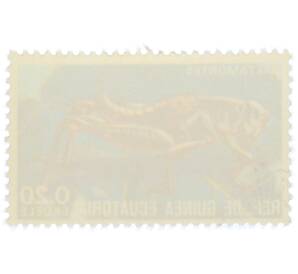 Почтовая марка 0.20 экуэле 1978 года Экваториальная Гвинея «Насекомые — Саранча» — Фото №2