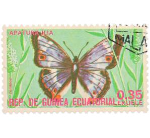 Почтовая марка 0.35 экуэле 1974 года Экваториальная Гвинея «Бабочки» — Фото №1
