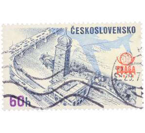 Почтовая марка 60 геллеров 1978 года Чехословакия «Выставка марок PRAGA 1978 — Здание Министерства почты» — Фото №1