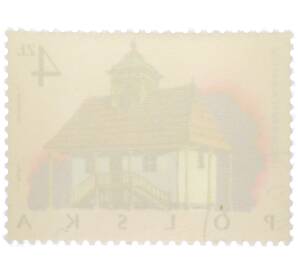 Почтовая марка 4 злотых 1974 года Польша «Польское деревянное зодчество — Ратуша в Сульмежице» — Фото №2