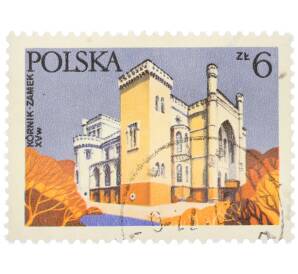 Почтовая марка 6 злотых 1977 года Польша «Памятники архитектуры — Замок Горка в Курнике» — Фото №1