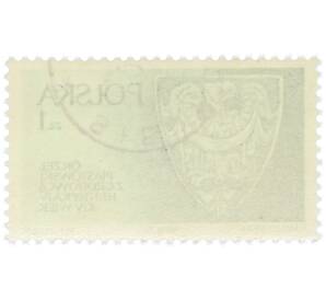 Почтовая марка 1 злотый 1975 года Польша «Династия Пястов в Силезии — Орел из гробницы Генрика IV» — Фото №2