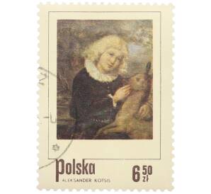 Почтовая марка 6.50 злотых 1978 года Польша «Дети в польской живописи — Мальчик с ланью» — Фото №1