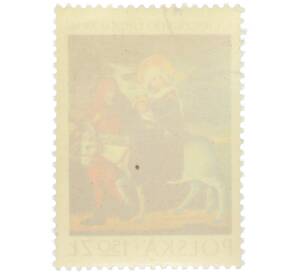 Почтовая марка 1.50 злотых 1974 года Польша «Шедевры польского искусства — Бегство в Египет» — Фото №2