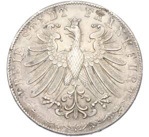 2 гульдена 1855 года Франкфурт «300 лет религиозному миру» — Фото №2