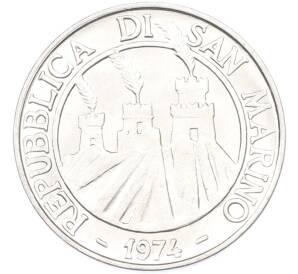 10 лир 1974 года Сан-Марино — Фото №2