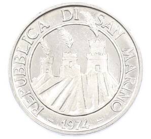 1 лира 1974 года Сан-Марино — Фото №2