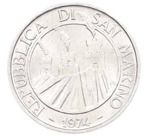 5 лир 1974 года Сан-Марино — Фото №2