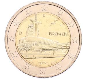 2 евро 2026 года D Германия «Федеральные земли Германии — Бремен, музей климатических зон» — Фото №1