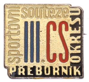 Значок Чехословакия «Спортивные площадки района Пршебурник» — Фото №1
