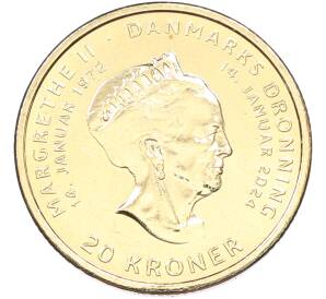 20 крон 2024 года Дания «Отречение королевы Маргрете II от престола» — Фото №1