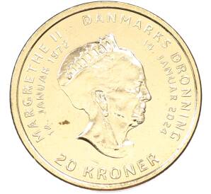 20 крон 2024 года Дания «Отречение королевы Маргрете II от престола» — Фото №1