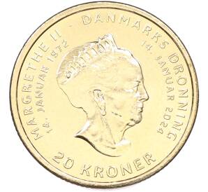 20 крон 2024 года Дания «Отречение королевы Маргрете II от престола» — Фото №1