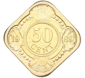 50 центов 1989 года Нидерландские Антильские острова — Фото №1