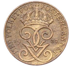 1 эре 1937 года Швеция — Фото №1
