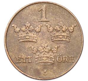 1 эре 1937 года Швеция — Фото №2